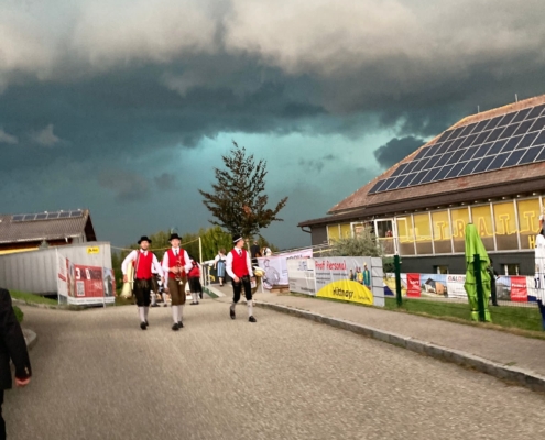 Kameradschaftsbund Bezirkstreffen kurz vor dem Gewitter